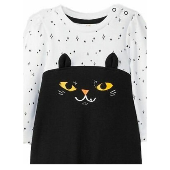 CAT & JACK BLACK KITTY CAT TUTU ROMPER - SIZES NB, 0-3M, 6-9M (NEW WITH TAGS) - Picture 3 of 3